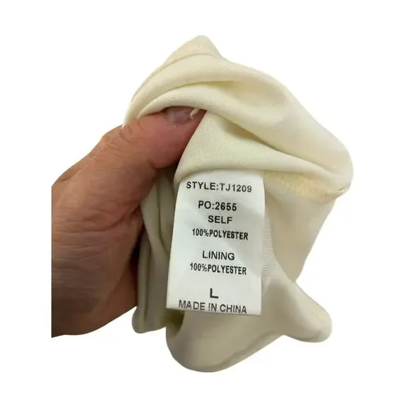 Gigio Women's Fit Flare Getaway Island Mini Dress Ruffle Prairie Cottagecore L - Picture 4 of 5